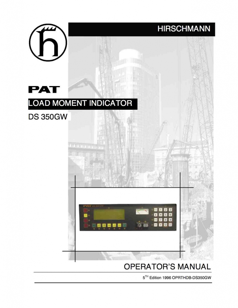 PAT DS 350 G GW Service Manual